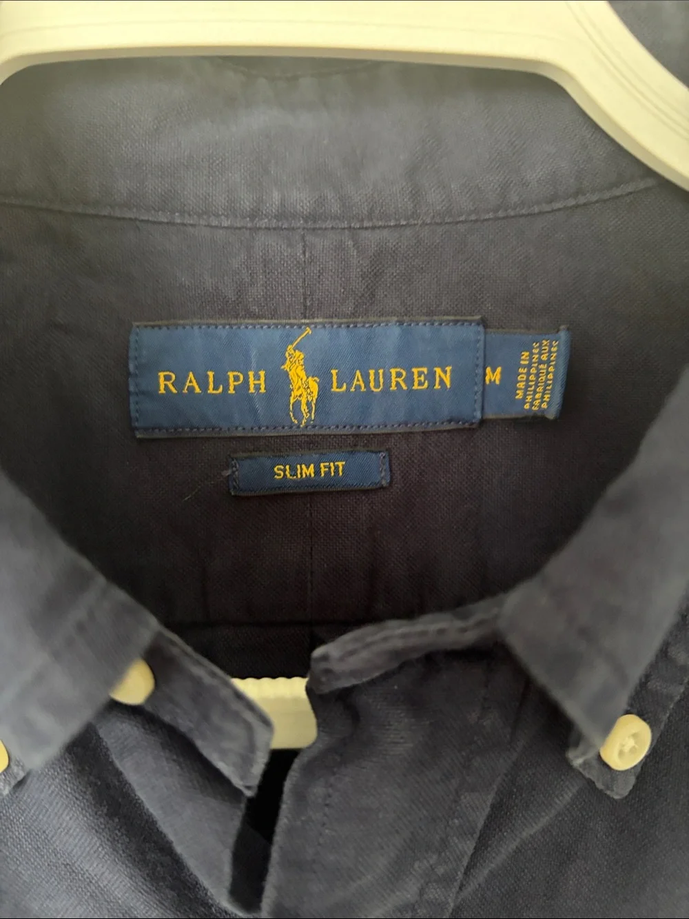 Polo by Ralph Lauren Navy Button-Down Shirt with Red Logo